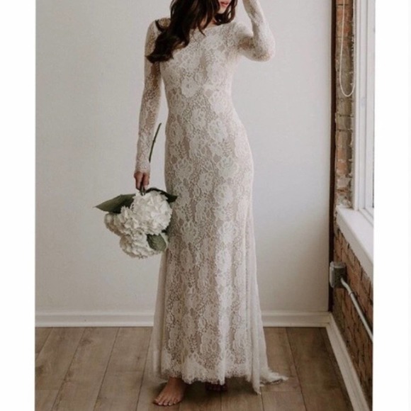 By Watters NWT Lace Long Sleeve Wedding Dress 10 - Picture 13 of 13